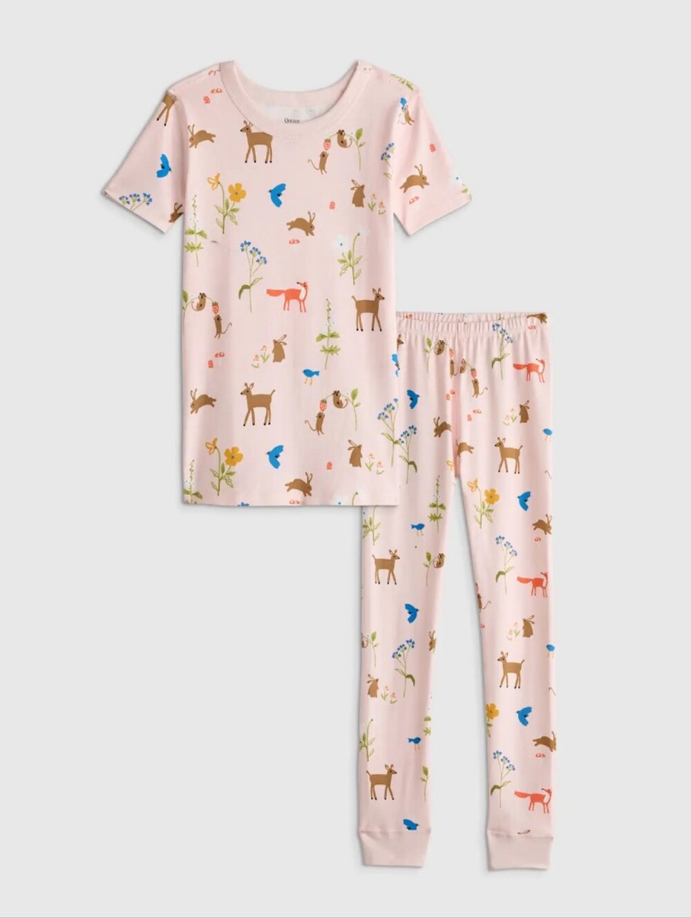 100% Organic Cotton Short Sleeve and Pant Pajama Set- 5T